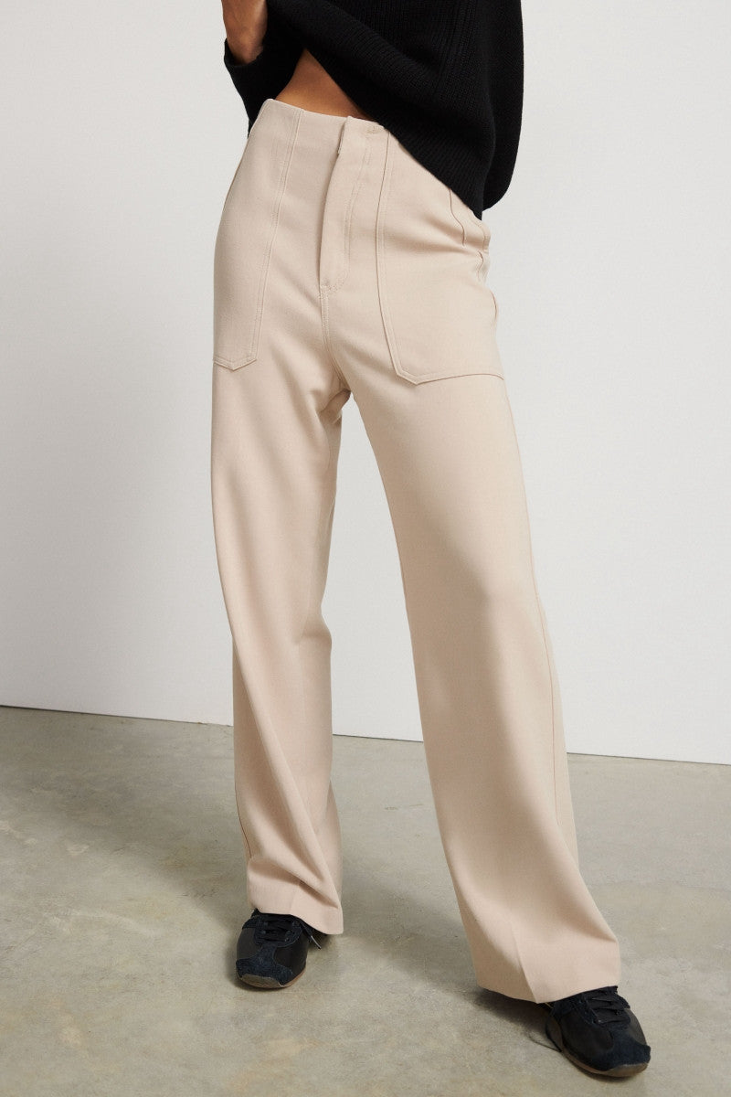 High waisted trousers - Black