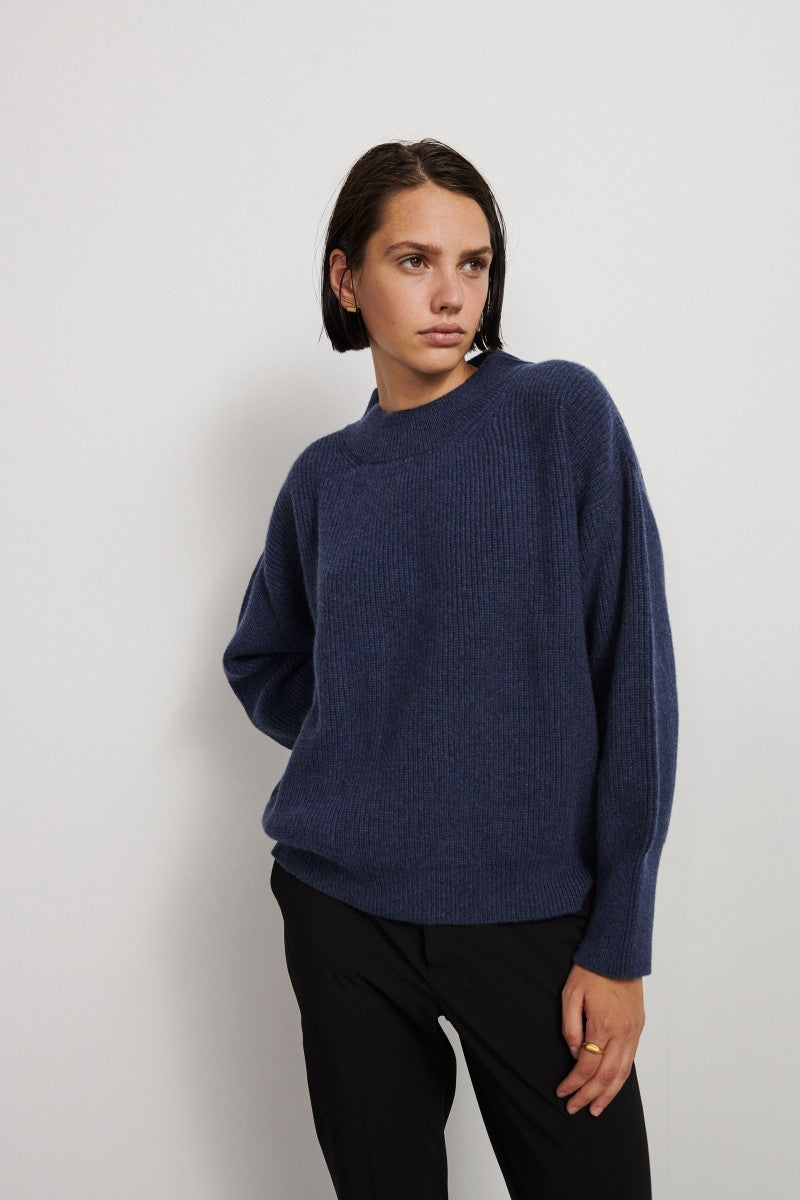 Round neck cashmere sweater - Eclipse