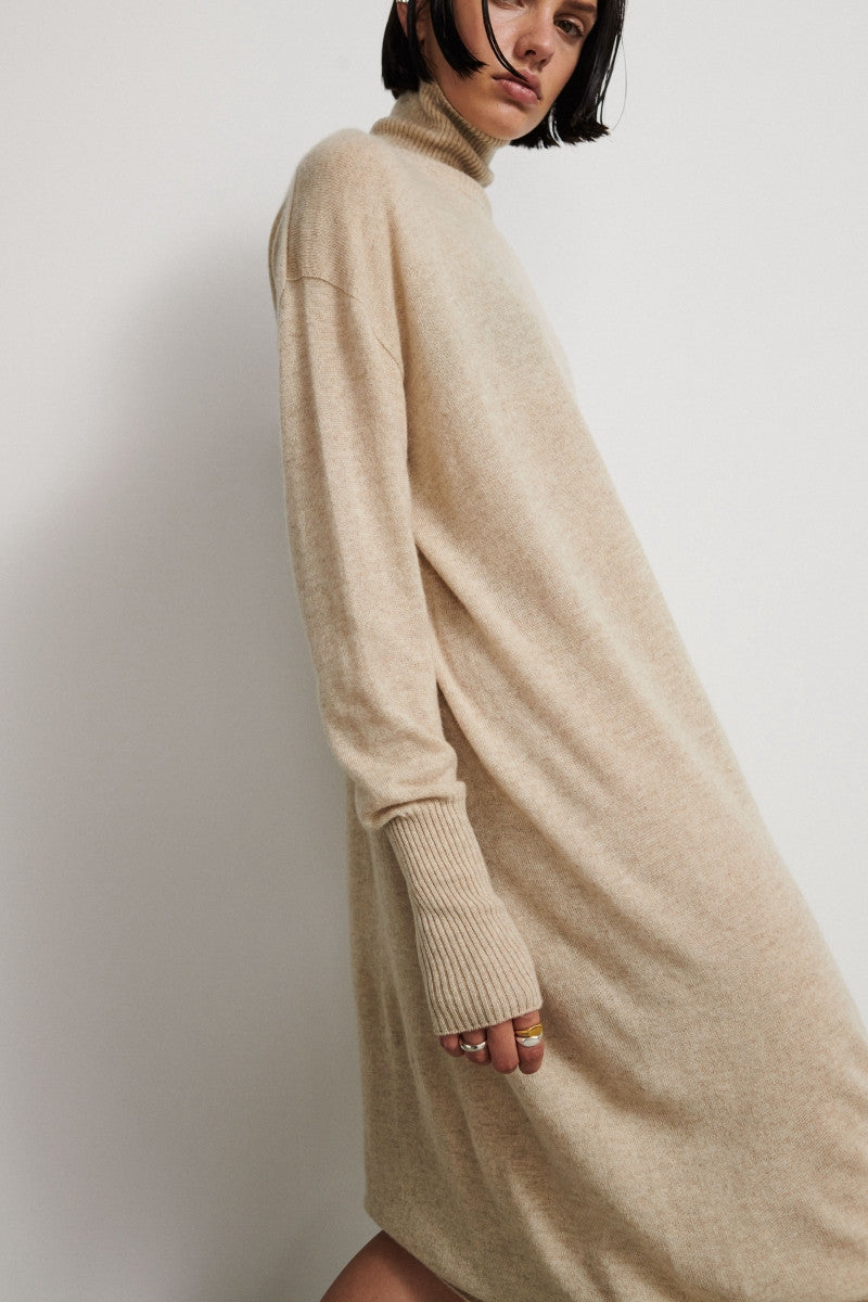Vestido de cashmere con cuello alto - Eclipse  - 100% Cashmere