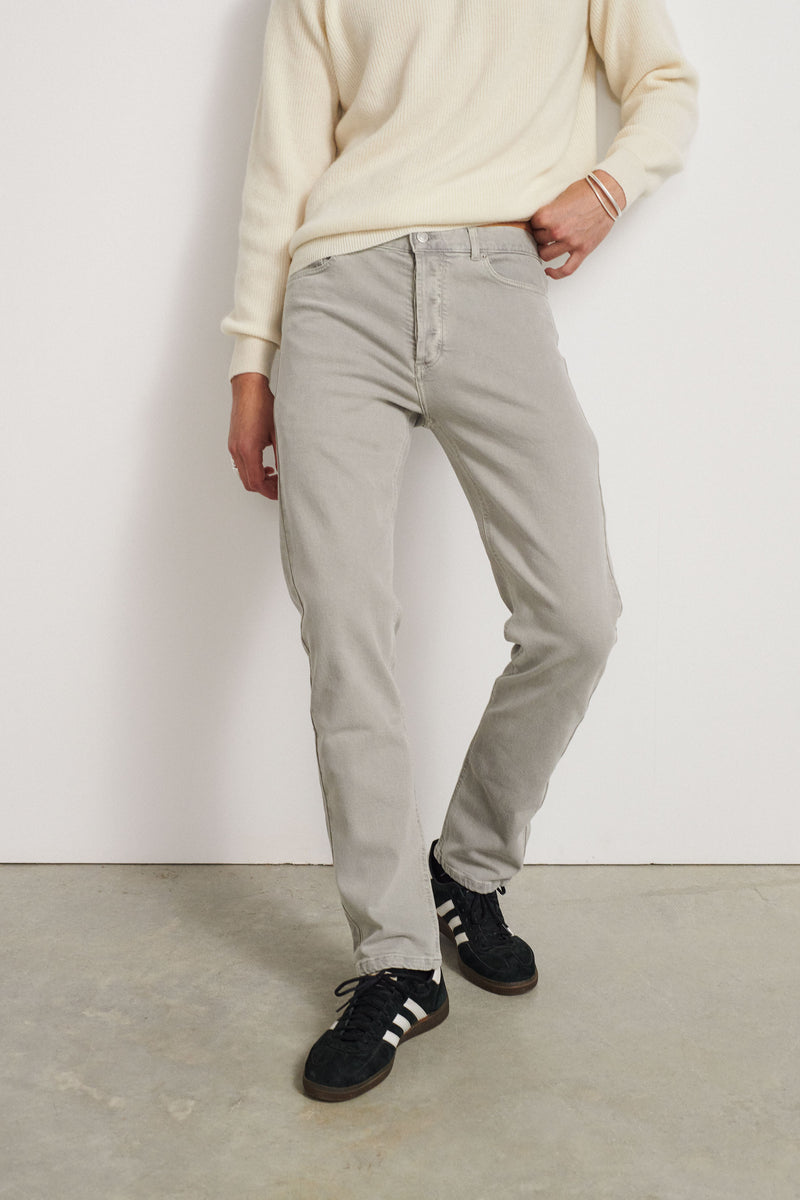 Cotton and stretch jeans - Grey P