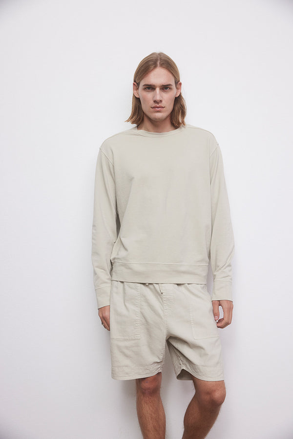 Cotton & linen shorts - Carbón