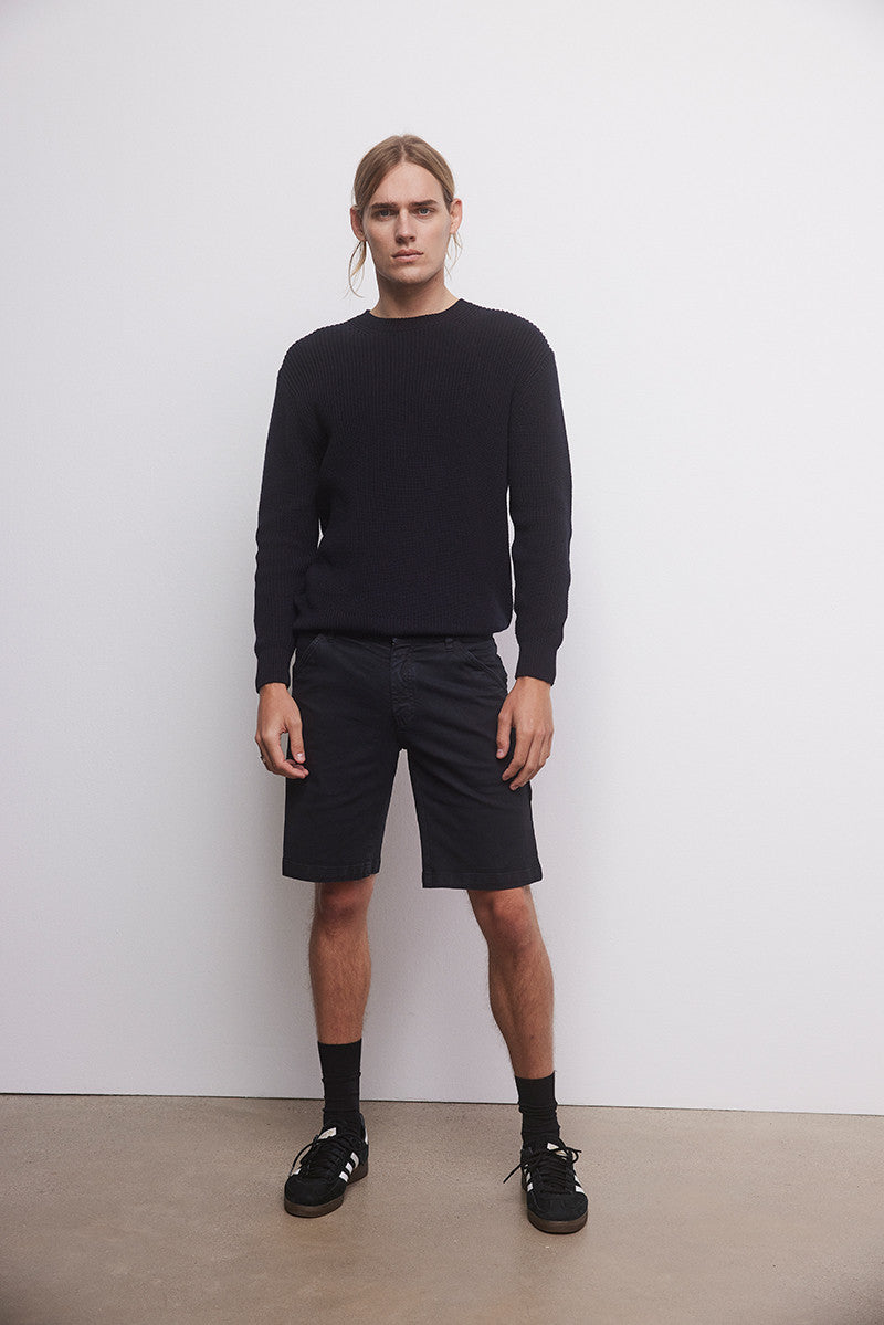 Cotton work shorts - Carbón