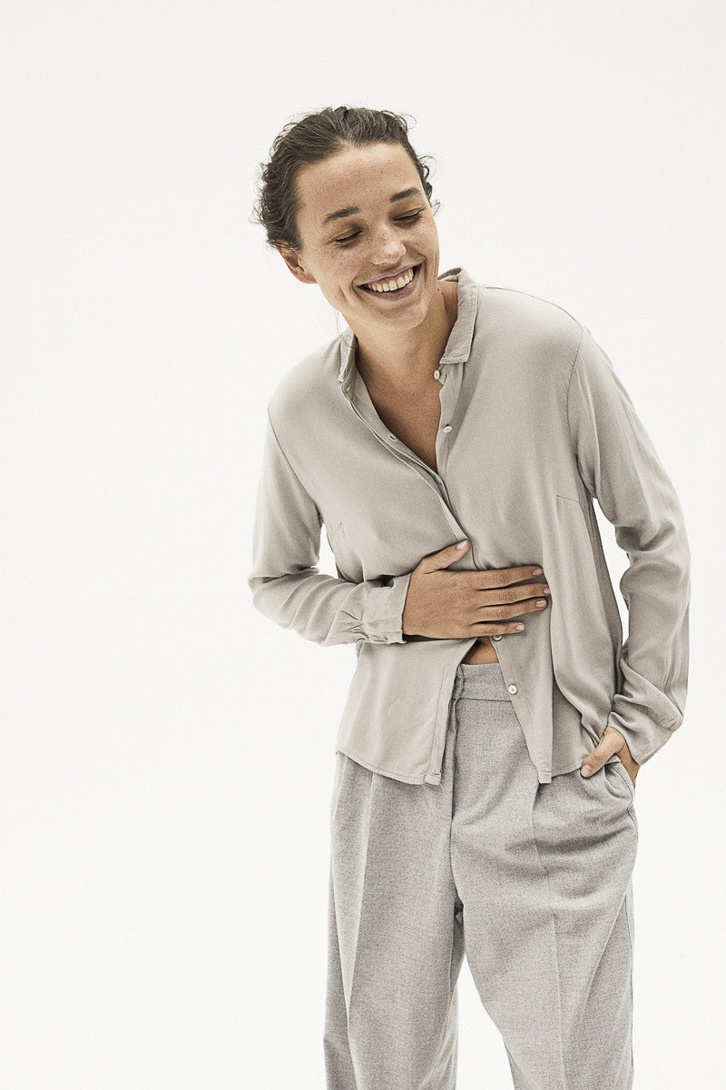 Camisa casual-smart con fit relajado - Grey P