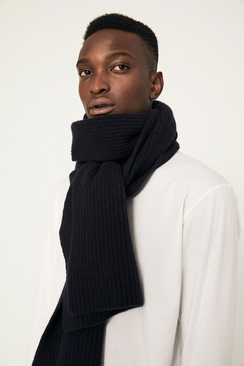Bufanda de punto de cashmere - Dark Beige  - 100% Cashmere